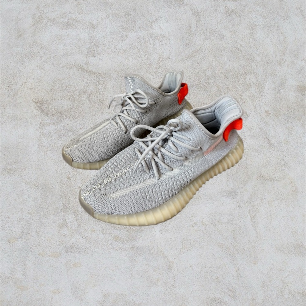 Yeezy Boost 350 in Gray with Orange Highlights